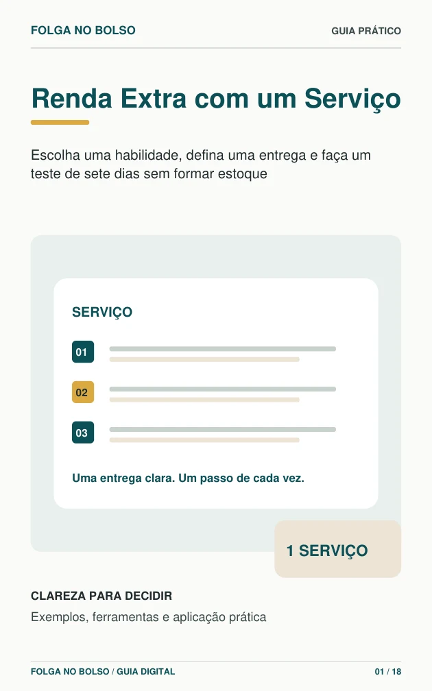Capa real do guia Renda Extra com um Serviço